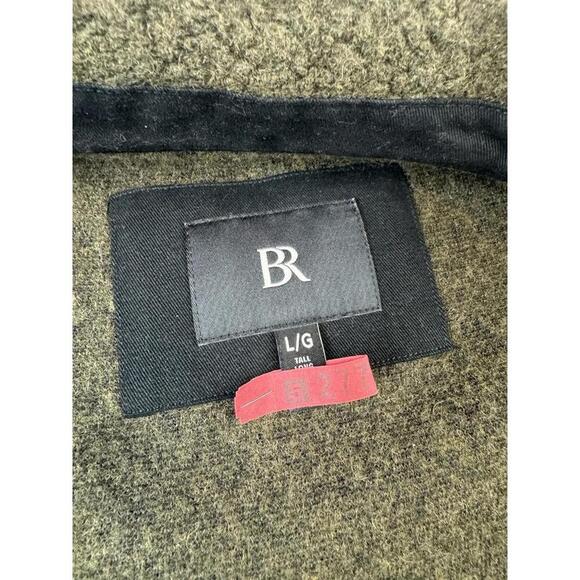 Banana Republic Men's Sherpa Chore Coat Wool Blend Olive Green Size L Tall - Picture 4 of 5